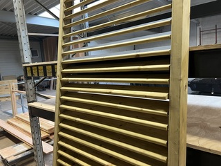 Schutterscherm groen geïmpregneerd Hillhout